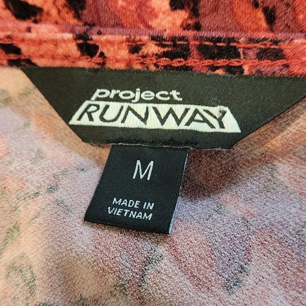 BRAND NEW PROJECT RUNWAY MULTI-COLOR LONG SLEEVELESS ROUNDNECK DRESS - Picture 14 of 16